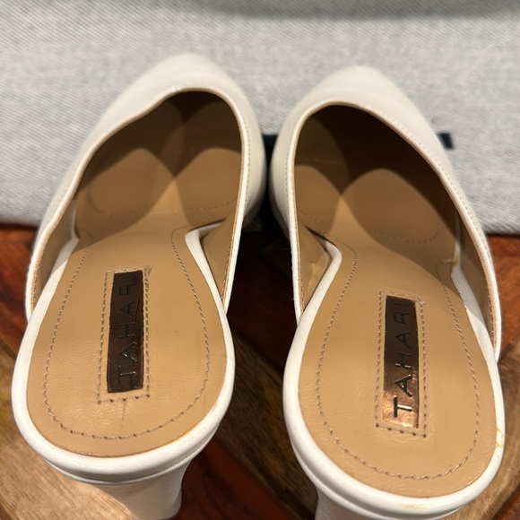 Tahari Weston White Leather Mule - Size 8M - Picture 5 of 7